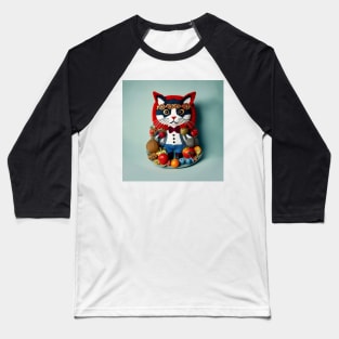 Crochet Cat with Fruit Baseball T-Shirt